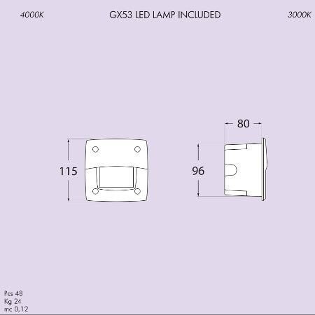 Подсветка ступеней LETI 100 SQUARE, EL