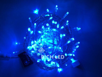 Светодиодная нить Rich LED 10 м 220V статика IP54 прозрачный пр. синий арт RL-S10C-220V-T/B