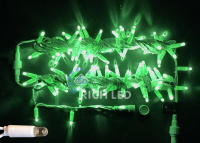 Светодиодная нить Rich LED 10 м 220В мерцание герметич. колпачок IP65 белый пр. зеленый артRL-S10CF-220V-CW/G