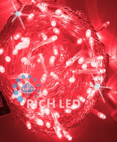 Светодиодная нить Rich LED 10 м 220В мерцание на прозрач. проводе красный артRL-S10CF-220V-T/R