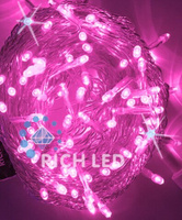 Светодиодная нить Rich LED 10 м 220В мерцание на прозрач. проводе розовый артRL-S10CF-220V-T/P