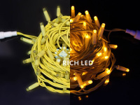 Светодиодная нить Rich LED 10 м 24В статика цветная резина IP65 герметич. колпачок желтый артRL-S10C-24V-RY/Y