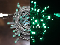 Светодиодная нить Rich LED 10 м 24В статика цветная резина IP65 герметич. колпачок зеленый артRL-S10C-24V-RG/G