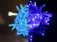 Светодиодная нить Rich LED 10 м 24В статика цветная резина IP65 герметич. колпачок синий артRL-S10C-24V-RB/B