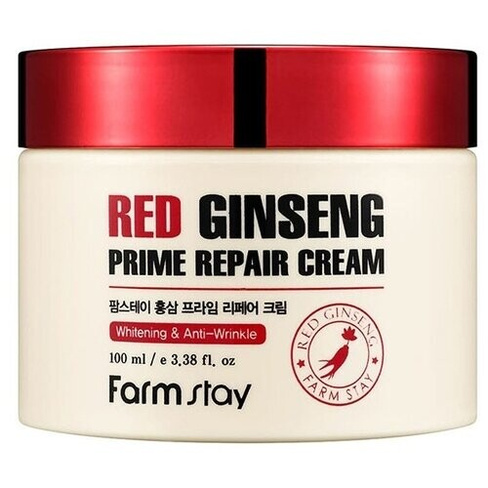 Farmstay Red Ginseng Prime Repair Cream Восстанавливающий крем для лица с экстрактом красного женьшеня, 100 мл FarmStay
