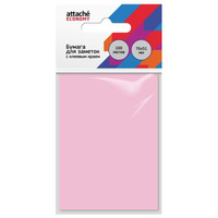 Стикеры Attache Economy 76x51 мм пастельный розовый (1 блок на 100 листов)