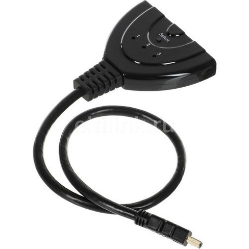 Переключатель аудио-видео PREMIER 5-871, HDMI (m) - HDMI (f), HDMI (f), ver 1.4, 0.5м, черный [5-871 0.5]