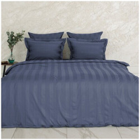 Комплект постельного белья La Prima постельное бельё мако-сатин сапфировый, размер 1.5 спальный (145x215см)