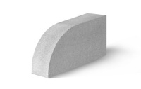 Фасонный кирпич Полукруг 250х120х65 мм Серый (белый цемент)