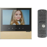 Комплект видеодомофона и вызывной панели COMMAX CDV-70H2 GoldBlackSmog/AVC305S