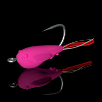 Приманка - малёк "Гаврик" силиконовый распушенный, крючок №10 (розовый, хвостик красный, цвет 17) Сибирский спиннинг
