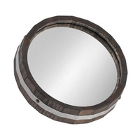 Зеркало WoodSon круглое из дуба темного, диаметр 30 см