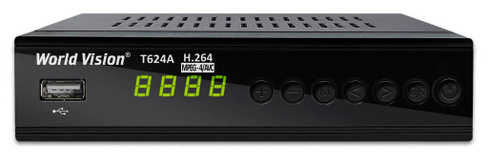 Цифровой эфирный ресивер World Vision T624A (DVB-T2,С HDMI, USB,металл, кно