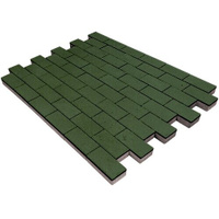 Тротуарная плитка Прямоугольник, 60 мм, оливковый, гладкая