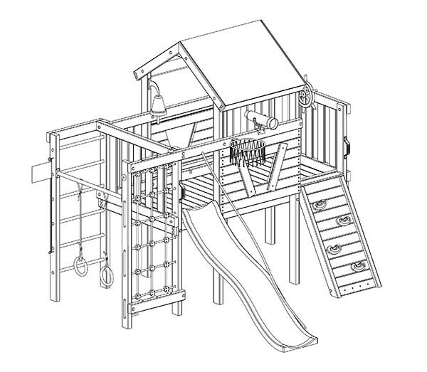 Детский игровой комплекс своими руками чертежи с размерами