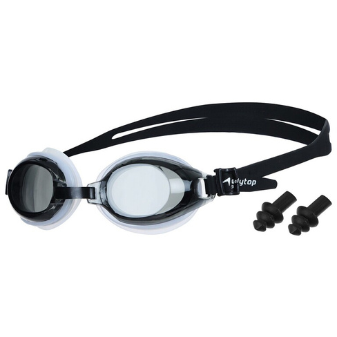 Очки для плавания детские onlytop, беруши, цвет черный ONLYTOP