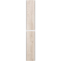 Пенал Dreja SLIM 30 см, универсальный, 2 дверцы, 4 стеклянные полки, белый глянец / дуб кантри (99.0504)