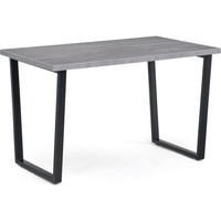 Деревянный стол Woodville Лота Лофт 120 25 мм черный матовый / бетон