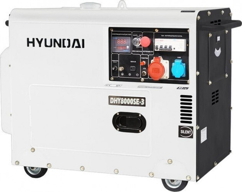 Электростанция дизельная с воздушным охлаждением HYUNDAI DHY 8000SE-3 в кожухе [DHY 8000SE-3]