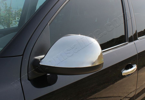 Накладки на зеркала Omsa (2 шт, сталь) Audi Q7 4L 2010-2015 FL