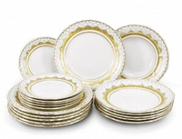 Набор тарелок на 6 персон 18 предметов, Соната 07160119-2517, Leander