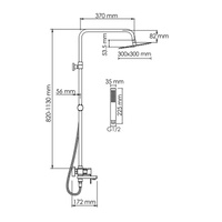 Душевая система для ванны WasserKRAFT (A177.118.103.010.CH)