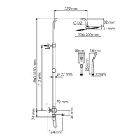 Душевая система для ванны WasserKRAFT (A199.069.126.087.CH Thermo) с термостатом