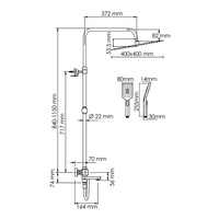 Душевая система для ванны WasserKRAFT (A199.119.126.087.CH Thermo) с термостатом