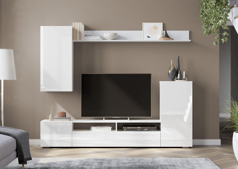 Мебель для гостиной "МГС 4 Белый глянец" NN мебель