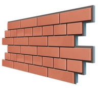 Термосайдинг "Кирпич 0,2" (925х438х20мм – 0,4м2) Красный
