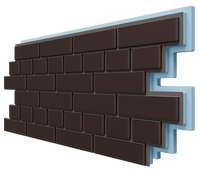 Термосайдинг "Кирпич 0,4" (925х438х40мм – 0,4м2) Коричневый