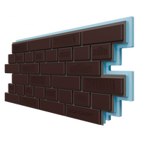 Термосайдинг "Питерский кирпич 0,4" (925х438х40мм – 0,4м2) Коричневый