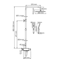 Душевая система для ванны WasserKRAFT (A113.118.126.CH Thermo) с термостатом