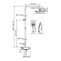 Душевая система для ванны WasserKRAFT (A113.069.101.CH Thermo) с термостатом
