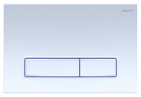 KDI-0000021 Панель смыва Aquatek Slim Белая глянец (клавиши прямоугольные)