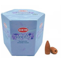 HEM Ваниль - 40 шт, ароматические благовония, пуля, стелющийся дым, Vanilla - ХЕМ