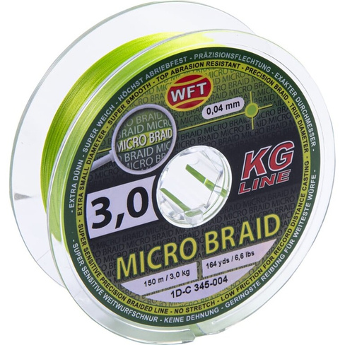 Плетеная леска WFT KG MICRO BRAID Chartreuse
