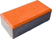 Тротуарная плитка "Брусчатка", оранжевый, 60 мм
