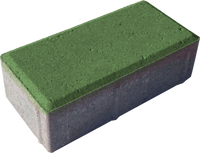 Тротуарная плитка "Брусчатка", зеленый, 60 мм