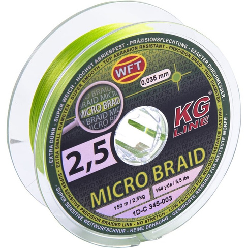 Плетеная леска WFT KG MICRO BRAID Chartreuse