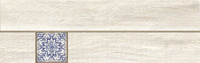 Керамический гранит Ornamentwood 18.5x59.8 декорированный, белый,