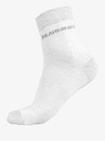 Носки длинные цвета серый меланж (двухцветные)