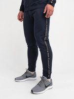 Спортивные штаны «Мастер» Тёмно-синего цвета, легкий футер, с манжетами