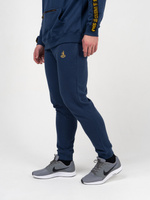 Спортивные штаны «Чемпион» цвета синего денима, плотный футер, с манжетами, без лампасов