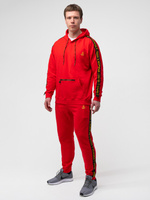 Спортивный костюм "Чемпион" красного цвета, с манжетами, с лампасами