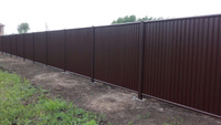 Забор из профнастила 1.2-1.4м высота